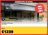 Zonneluifel 3 m breed-Huismerk - Bouwcenter Frans Vlaeminck