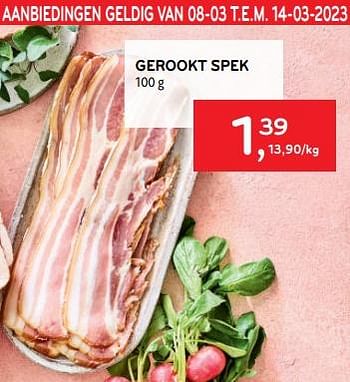Promoties Gerookt spek - Huismerk - Alvo - Geldig van 08/03/2023 tot 21/03/2023 bij Alvo