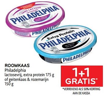 Promotions Roomkaas philadelphia 1+1 gratis - Philadelphia - Valide de 08/03/2023 à 21/03/2023 chez Alvo