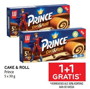 Promoties Cake + roll prince 1+1 gratis - Lu - Geldig van 08/03/2023 tot 21/03/2023 bij Alvo
