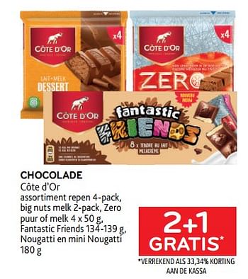 Promoties Chocolade côte d’or 2+1 gratis - Cote D'Or - Geldig van 08/03/2023 tot 21/03/2023 bij Alvo