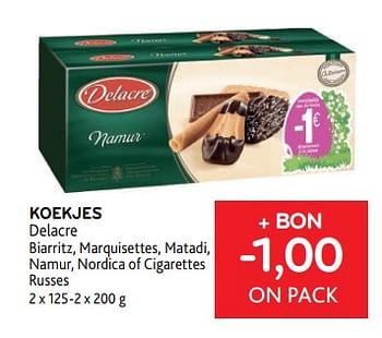 Promotions Koekjes delacre + bon -1,00 on pack - Delacre - Valide de 08/03/2023 à 21/03/2023 chez Alvo