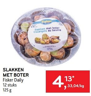 Promotions Slakken met boter fisker daily - Fisker Daily - Valide de 08/03/2023 à 21/03/2023 chez Alvo