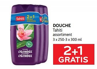 Promoties Douche tahiti 2+1 gratis - Palmolive Tahiti - Geldig van 08/03/2023 tot 21/03/2023 bij Alvo