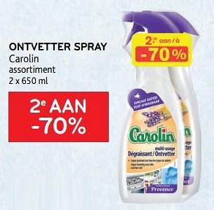 Promoties Ontvetter spray carolin 2e aan -70% - Carolin - Geldig van 08/03/2023 tot 21/03/2023 bij Alvo