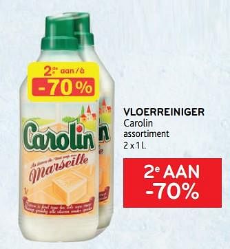 Promotions Vloerreiniger carolin 2e aan -70% - Carolin - Valide de 08/03/2023 à 21/03/2023 chez Alvo