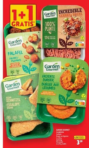 Promotions Burger aux légumes - Garden Gourmet - Valide de 22/02/2023 à 28/02/2023 chez Match