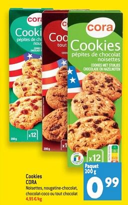Promotions Cookies cora - Produit maison - Match - Valide de 22/02/2023 à 28/02/2023 chez Match