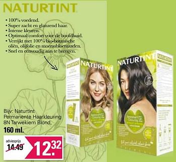 Promoties Naturtint permanente haarkleuring 8n tarwekiem blond - Naturtint - Geldig van 20/02/2023 tot 11/03/2023 bij De Online Drogist
