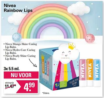 Promoties Nivea rainbow lips - Nivea - Geldig van 20/02/2023 tot 11/03/2023 bij De Online Drogist