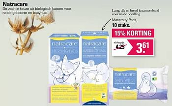 Promoties Maternity pads - Natracare - Geldig van 20/02/2023 tot 11/03/2023 bij De Online Drogist