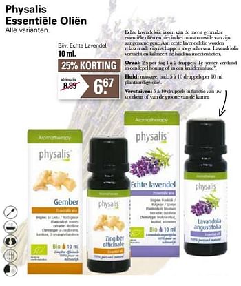 Promoties Physalis essentiële oliën echte lavendel - Physalis - Geldig van 20/02/2023 tot 11/03/2023 bij De Online Drogist