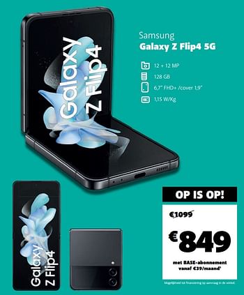 Promoties Samsung galaxy z flip4 5g - Samsung - Geldig van 28/02/2023 tot 15/03/2023 bij Base