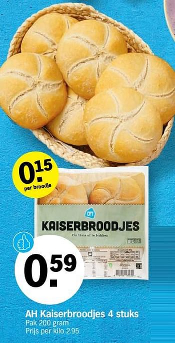 Promoties Ah kaiserbroodjes - Huismerk - Albert Heijn - Geldig van 27/02/2023 tot 05/03/2023 bij Albert Heijn