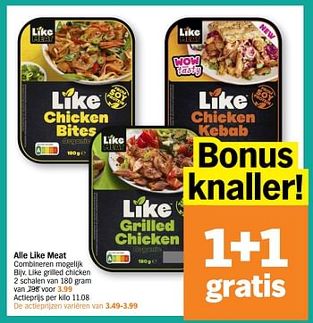Promoties Like grilled chicken - Likemeat - Geldig van 27/02/2023 tot 05/03/2023 bij Albert Heijn