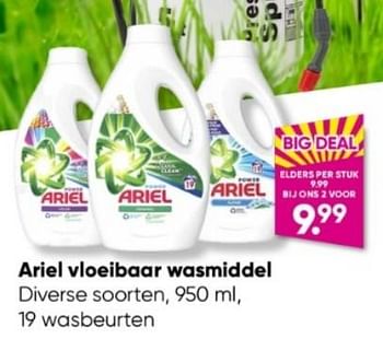 Promoties Ariel vloeibaar wasmiddel - Ariel - Geldig van 27/02/2023 tot 12/03/2023 bij Big Bazar