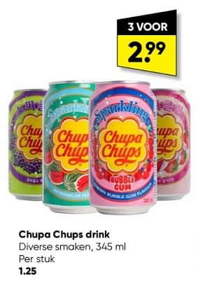 Promoties Chupa chups drink - Chupa Chups - Geldig van 27/02/2023 tot 12/03/2023 bij Big Bazar