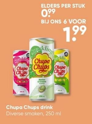 Promoties Chupa chups drink - Chupa Chups - Geldig van 27/02/2023 tot 12/03/2023 bij Big Bazar