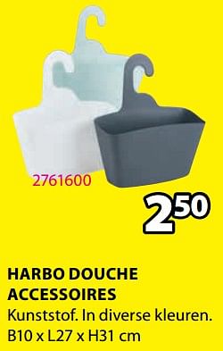 Promoties Harbo douche accessoires - Huismerk - Jysk - Geldig van 27/02/2023 tot 05/03/2023 bij Jysk