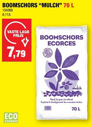 Promoties Boomschors mulch - Huismerk - Hubo  - Geldig van 01/03/2023 tot 12/03/2023 bij Hubo