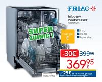 Friac inbouw vaatwasser ivw1002ix-Friac
