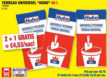 Promotions Terreau universel hubo - Produit maison - Hubo  - Valide de 01/03/2023 à 12/03/2023 chez Hubo