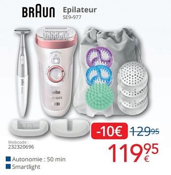 Promotions Braun epilateur se9-977 - Braun - Valide de 01/03/2023 à 31/03/2023 chez Eldi