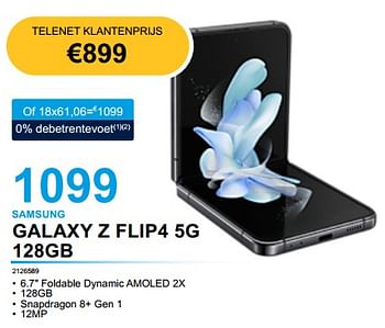 Promoties Samsung galaxy z flip4 5g 128gb - Samsung - Geldig van 28/02/2023 tot 31/03/2023 bij Auva