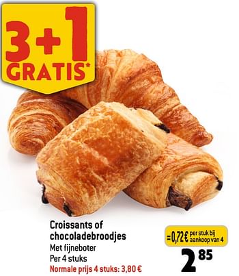 Promoties Croissants of chocoladebroodjes - Huismerk - Smatch - Geldig van 01/03/2023 tot 07/03/2023 bij Smatch