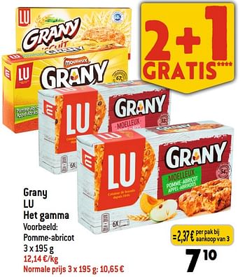 Promoties Grany lu pomme-abricot - Grany - Geldig van 01/03/2023 tot 07/03/2023 bij Smatch