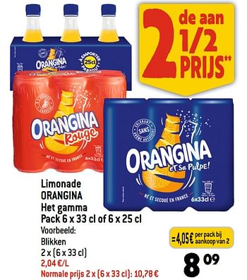 Promoties Limonade orangina - Orangina - Geldig van 01/03/2023 tot 07/03/2023 bij Smatch