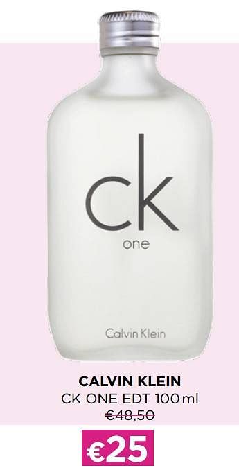 Promoties Calvin klein ck one edt - Calvin Klein - Geldig van 06/03/2023 tot 02/04/2023 bij ICI PARIS XL