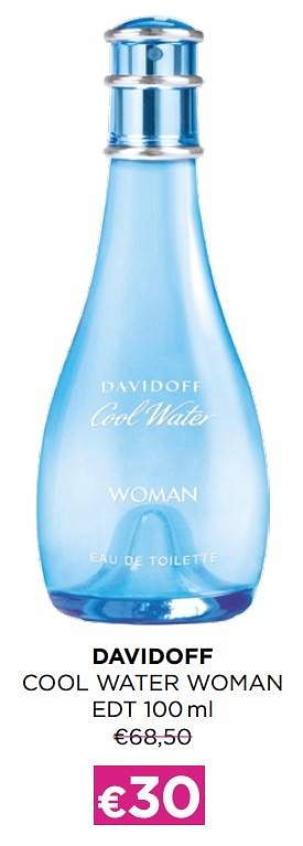 Promoties Davidoff cool water woman edt - Davidoff - Geldig van 06/03/2023 tot 02/04/2023 bij ICI PARIS XL