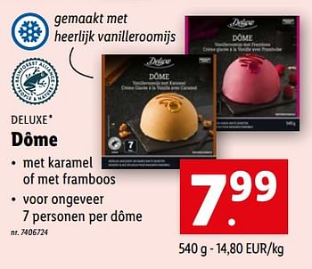 Promoties Dôme - Deluxe - Geldig van 08/03/2023 tot 14/03/2023 bij Lidl