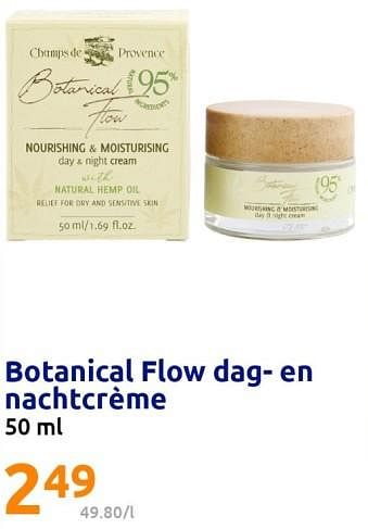 Promotions Botanical flow dag- en nachtcrème - Produit Maison - Action - Valide de 01/03/2023 à 07/03/2023 chez Action