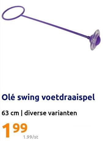 Promoties Olé swing voetdraaispel - Huismerk - Action - Geldig van 01/03/2023 tot 07/03/2023 bij Action