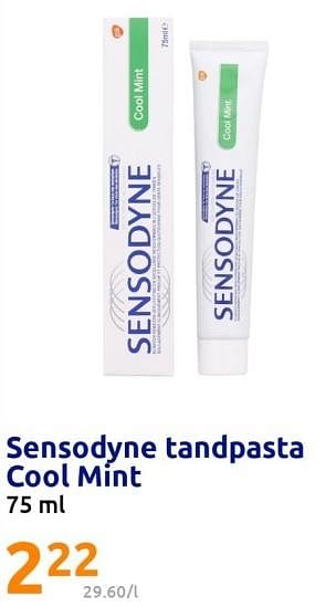 Promoties Sensodyne tandpasta cool mint - Sensodyne - Geldig van 01/03/2023 tot 07/03/2023 bij Action