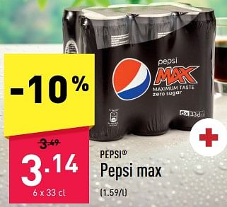 Promoties Pepsi max - Pepsi - Geldig van 11/03/2023 tot 17/03/2023 bij Aldi