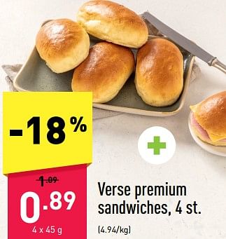 Promoties Verse premium sandwiches - Huismerk - Aldi - Geldig van 06/03/2023 tot 11/03/2023 bij Aldi