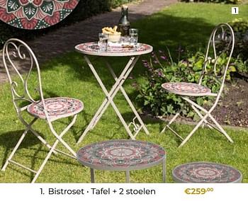 Promoties Bistroset tafel + 2 stoelen - Huismerk - Euroshop - Geldig van 10/03/2023 tot 31/05/2023 bij Euro Shop