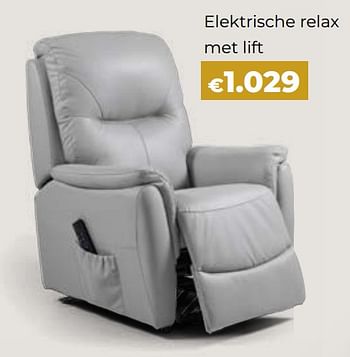 Promoties Elektrische relax met lift - Huismerk - Euroshop - Geldig van 10/03/2023 tot 31/05/2023 bij Euro Shop