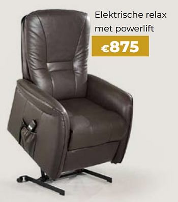 Promoties Elektrische relax met powerlift - Huismerk - Euroshop - Geldig van 10/03/2023 tot 31/05/2023 bij Euro Shop