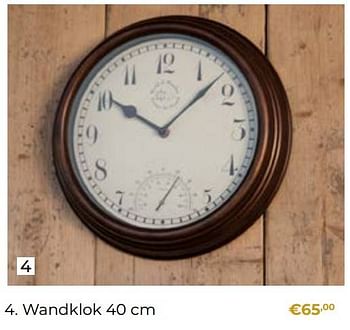 Promoties Wandklok - Huismerk - Euroshop - Geldig van 10/03/2023 tot 31/05/2023 bij Euro Shop