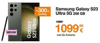 Promoties Samsung galaxy s23 ultra 5g 256 gb - Samsung - Geldig van 01/03/2023 tot 31/03/2023 bij Orange