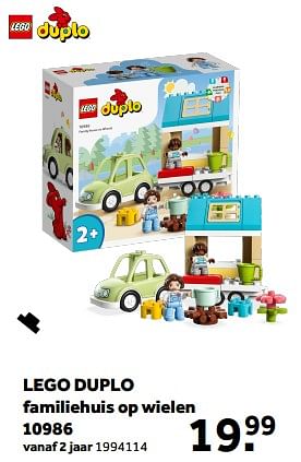Promoties Lego duplo familiehuis op wielen 10986 - Lego - Geldig van 01/03/2023 tot 31/03/2023 bij Intertoys