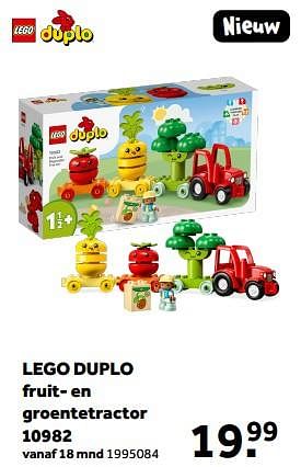 Promoties Lego duplo fruit- en groentetractor 10982 - Lego - Geldig van 01/03/2023 tot 31/03/2023 bij Intertoys