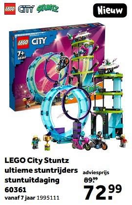 Promoties Lego city stuntz ultieme stuntrijders stuntuitdaging 60361 - Lego - Geldig van 01/03/2023 tot 31/03/2023 bij Intertoys