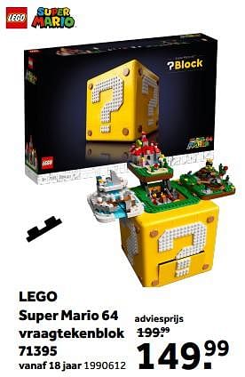 Promoties Lego super mario 64 vraagtekenblok 71395 - Lego - Geldig van 01/03/2023 tot 31/03/2023 bij Intertoys