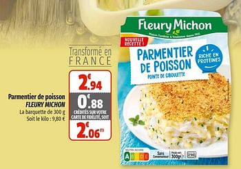 Promotions Parmentier de poisson fleury michon - Fleury Michon - Valide de 01/03/2023 à 12/03/2023 chez Coccinelle