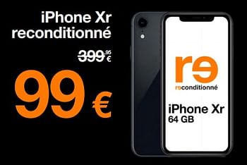 Promotions Apple iphone xr reconditionné - Apple - Valide de 01/03/2023 à 31/03/2023 chez Orange